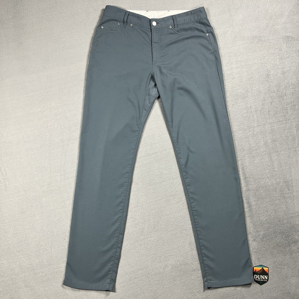 Outlier Pants Mens 32x32 Blue Slim Dungarees Straight Doubleweave Canvas Stretch